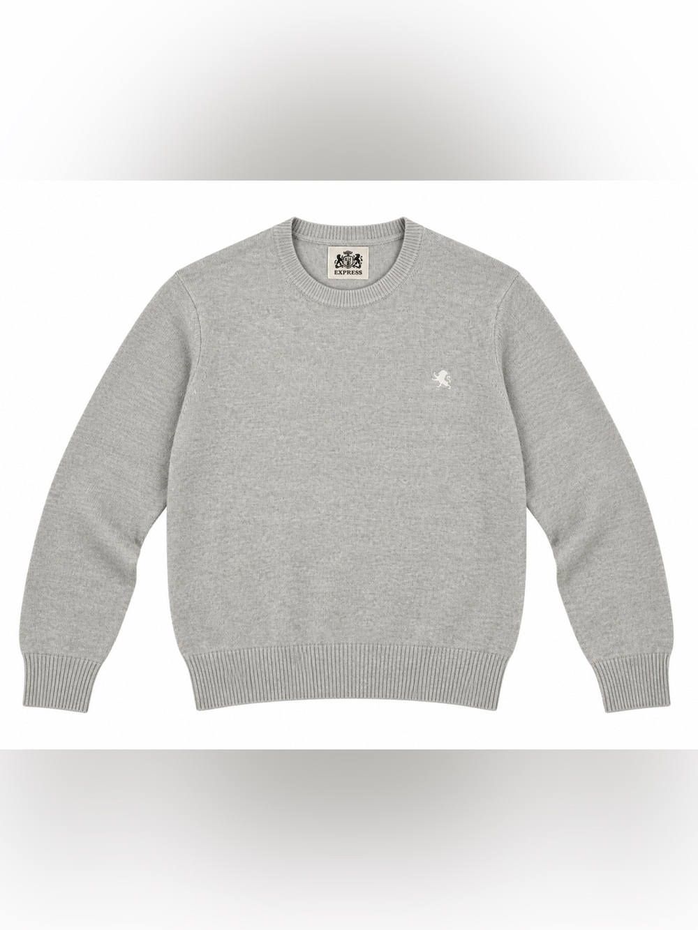 Express Light Grey Crewneck Sweater
